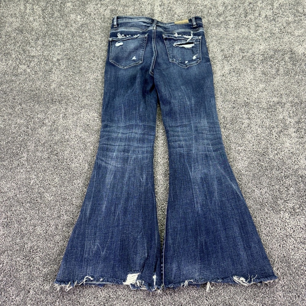 BKE Jeans Womens 25x29.5 Blue High Rise Parker Super Flare Stretch Denim Casual - Picture 2 of 7